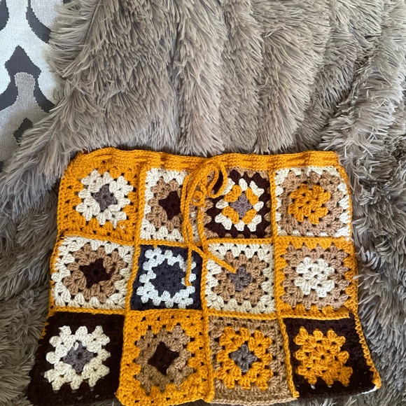 Granny Square Crochet Mini Skirt Handmade Size Medium NEW - Picture 5 of 5